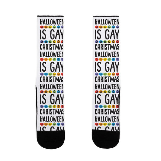 Halloween Is Gay Christmas Socks