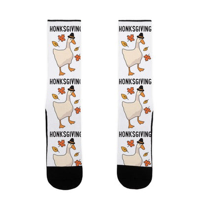 Happy Honksgiving Goose Socks