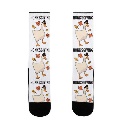 Happy Honksgiving Goose Socks
