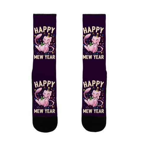 Happy Mew Year Socks