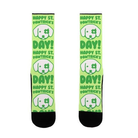 Happy St. Pawtrick's Day Socks