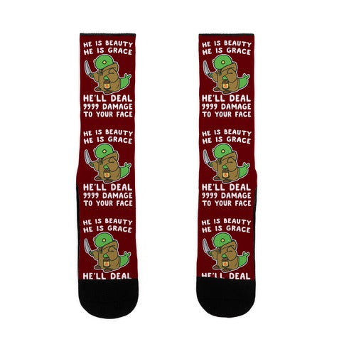 He is Beauty, He is Grace, He'll Deal 9999 Damage to your Face - Tonberry Socks