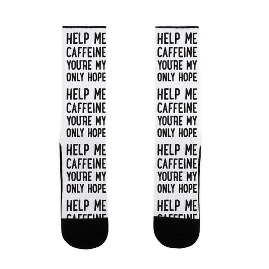 Help Me Caffeine You're My Only Hope Socks