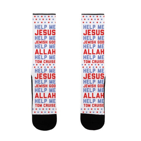 Help Me Jesus Socks