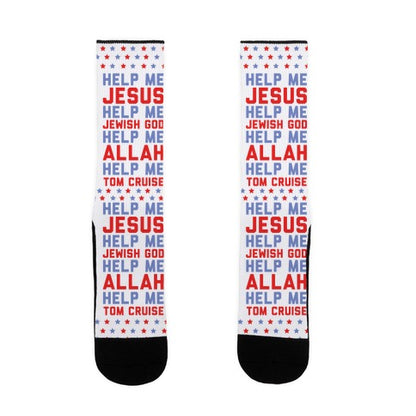Help Me Jesus Socks
