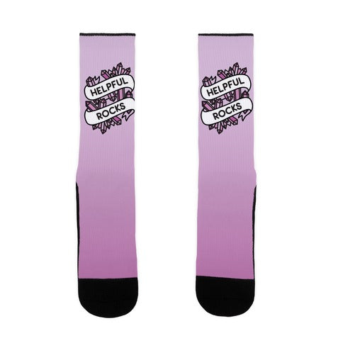 Helpful Rocks (Healing Crystals) Socks