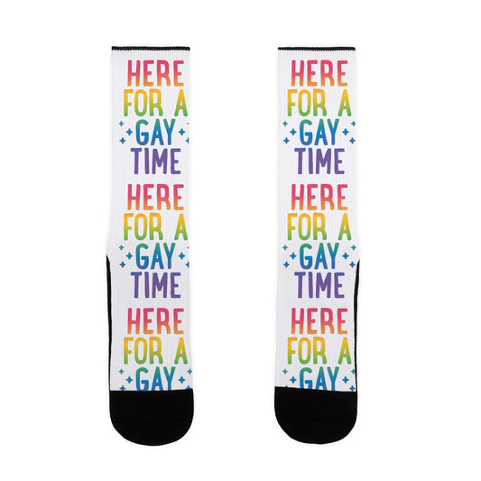 Here For A Gay Time Socks