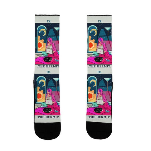 Hermit Tarot Card Socks