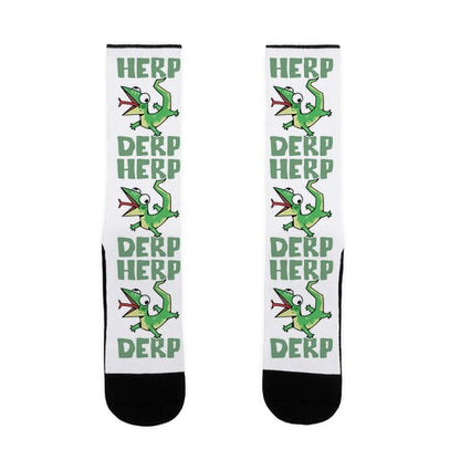 Herp Derp Derpy Lizard Socks