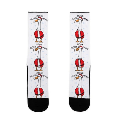 Honk Honk Honk Santa Goose Socks