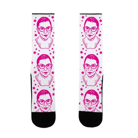 Hot Pink Ruth Bader Ginsburg Socks