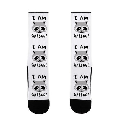 I Am Garbage Raccoon Socks