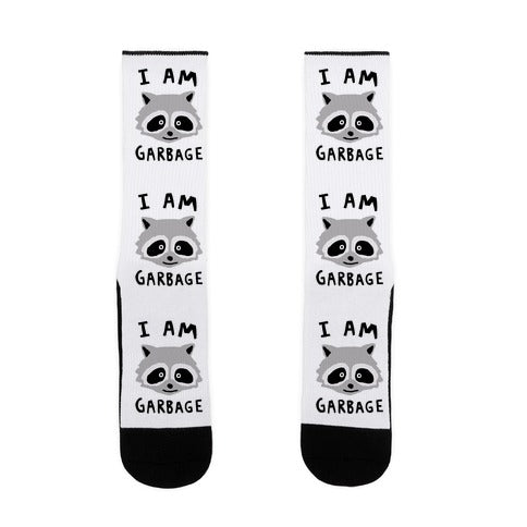 I Am Garbage Raccoon Socks