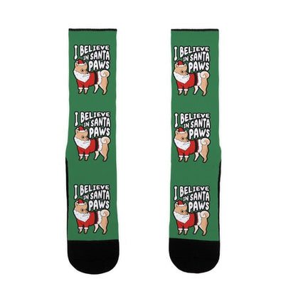 I Believe In Santa Paws Socks