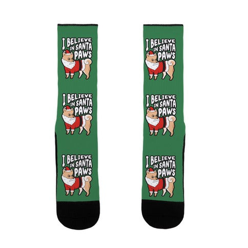 I Believe In Santa Paws Socks