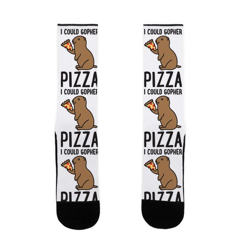 I Could Gopher Pizza Socks