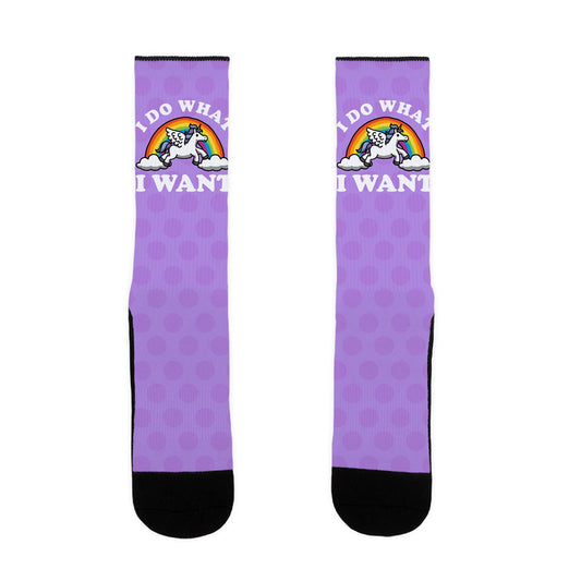 I Do What I Want Unicorn Socks