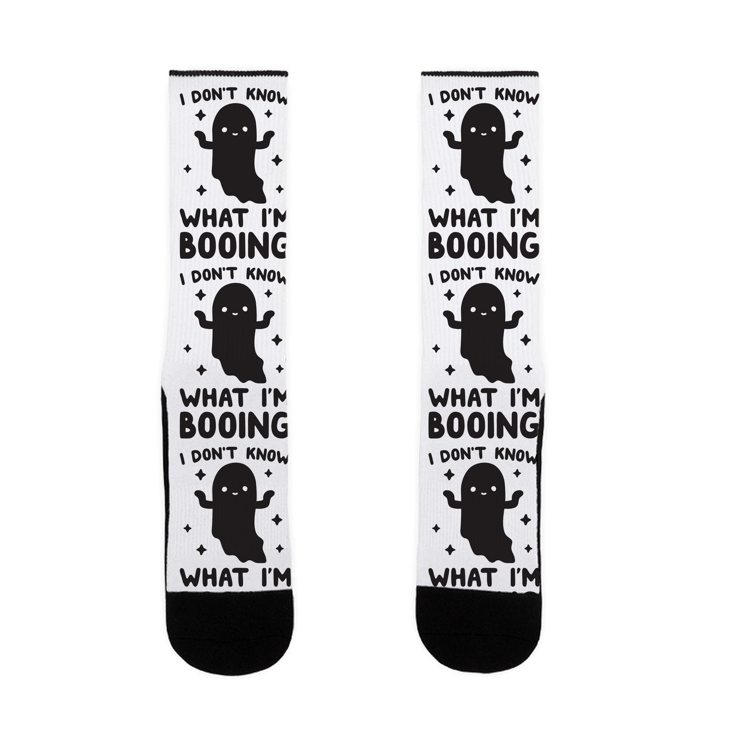 I Don't Know What I'm Booing Ghost Socks