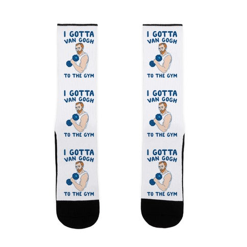 I Gotta Van Gogh To The Gym Socks