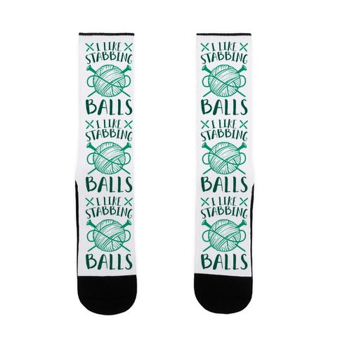I Like Stabbing Balls Socks