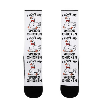 I Love My Weird Chicken Socks