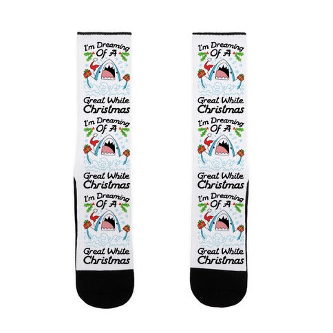I'm Dreaming Of A Great White Christmas Socks