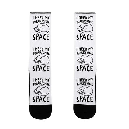I Need My Purrrsonal Space Socks