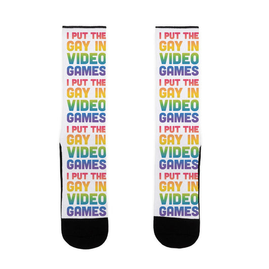 I Put The Gay In Video Games Socks