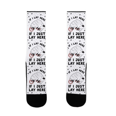 If I Lay Here If I Just Lay Here Opossum Socks