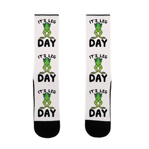 It's Leg Day Frog Parody Socks