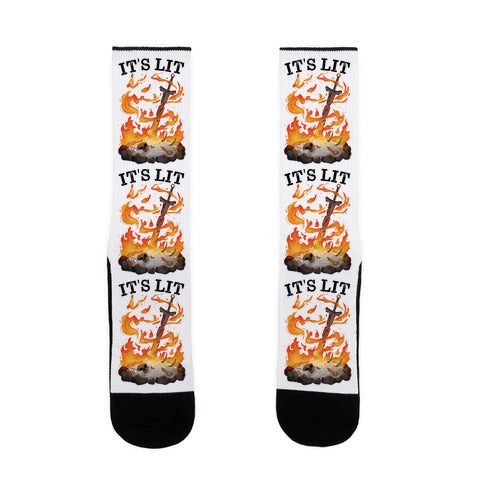 It's Lit Bonfire Socks