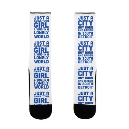Just a Small Town Girl/Just a City Boy Socks