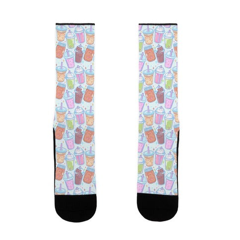 Kawaii Cat Cafe Drinks Socks
