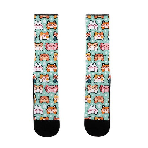 Kawaii Squishy Face Animals Socks