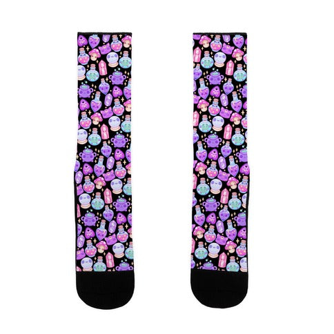 Kawaii Witchy Pattern Socks