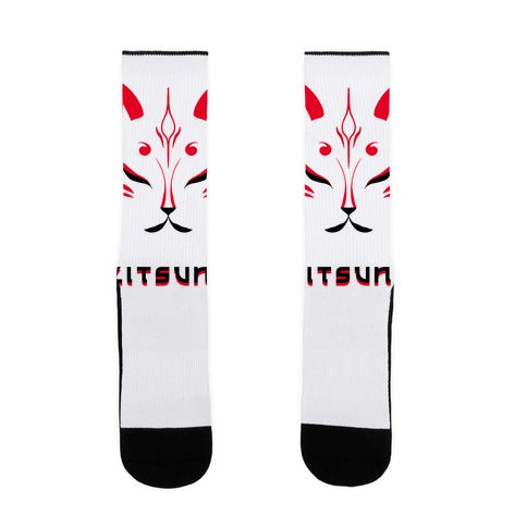 Kitsune Face Socks
