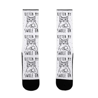 Kitten My Swole On Socks