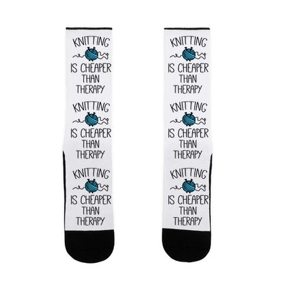 Knitting Is Cheaper Than Therapy Socks