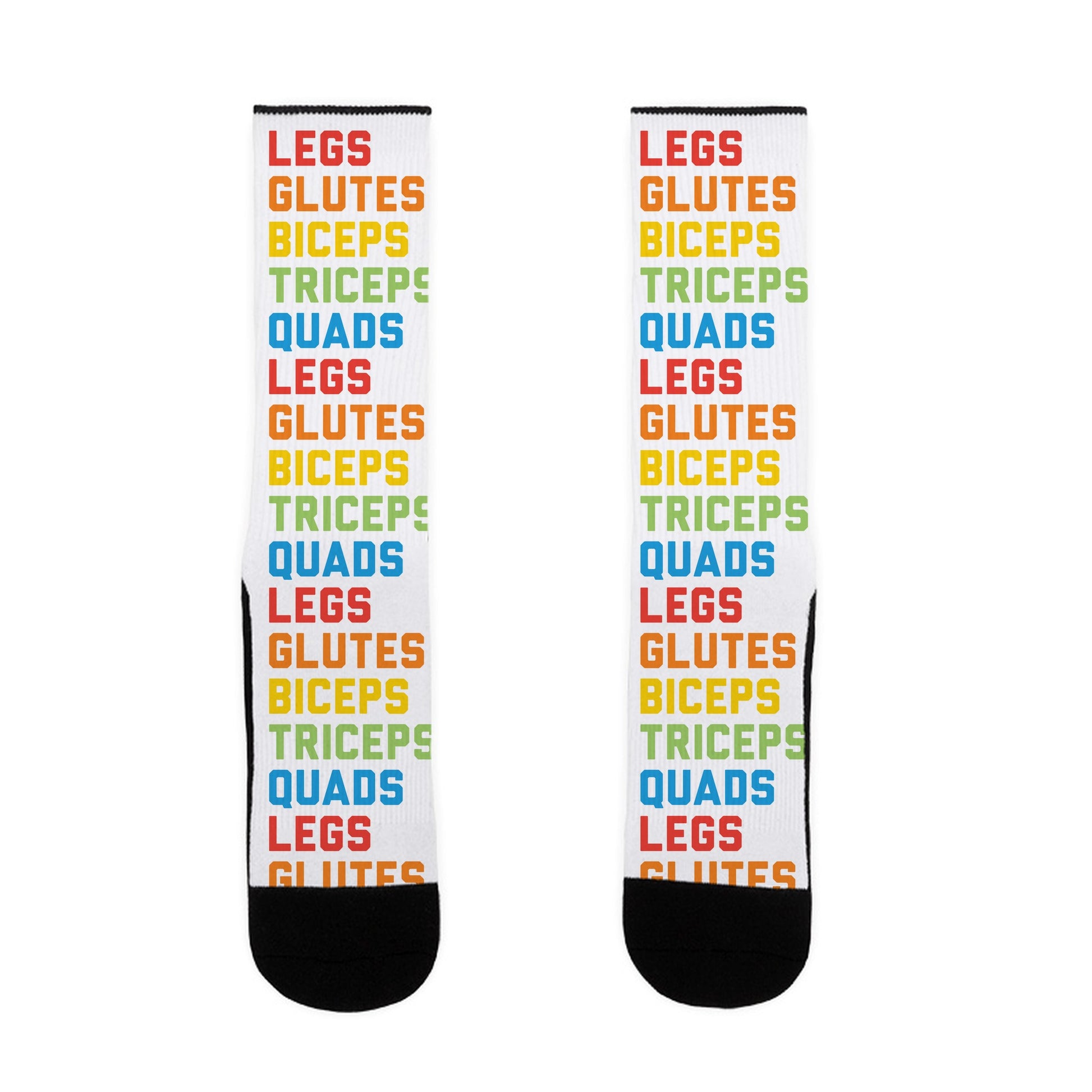 Legs Glutes Biceps Triceps Quads LGBTQ Fitness Socks