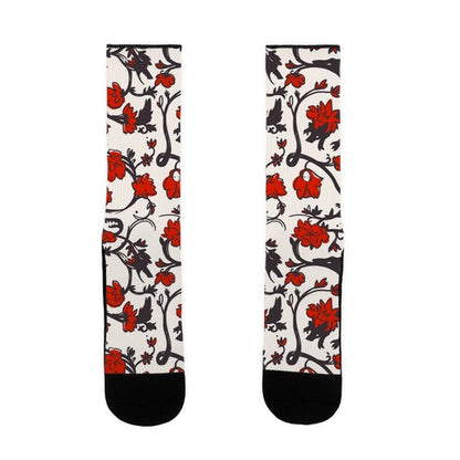 Little Red Riding Hood & Wolf Floral Pattern Socks