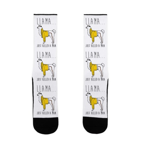 Llama Just Killed A Man Parody Socks