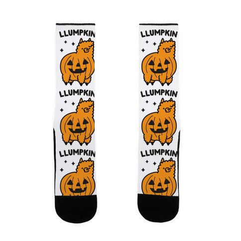 Llumpkin Llama Pumpkin Socks