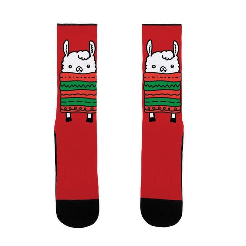 Long Llama Scarf Socks