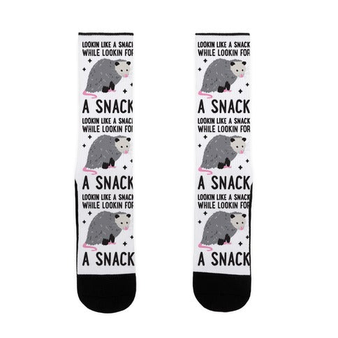 Lookin For A Snack Opossum Socks