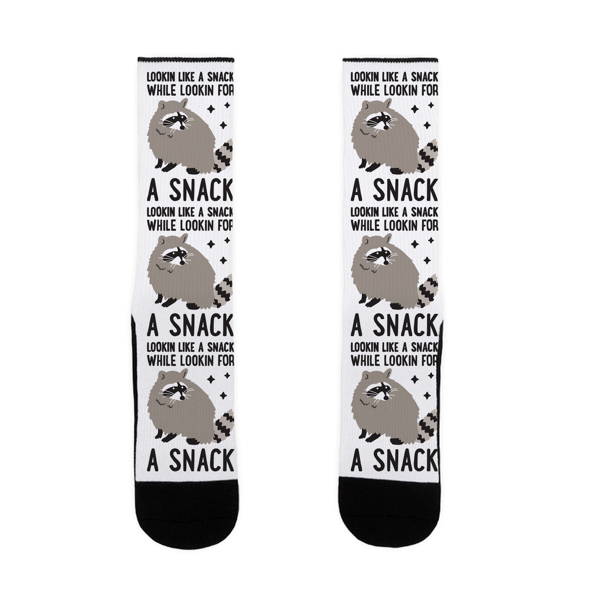 Lookin For A Snack Raccoon Socks