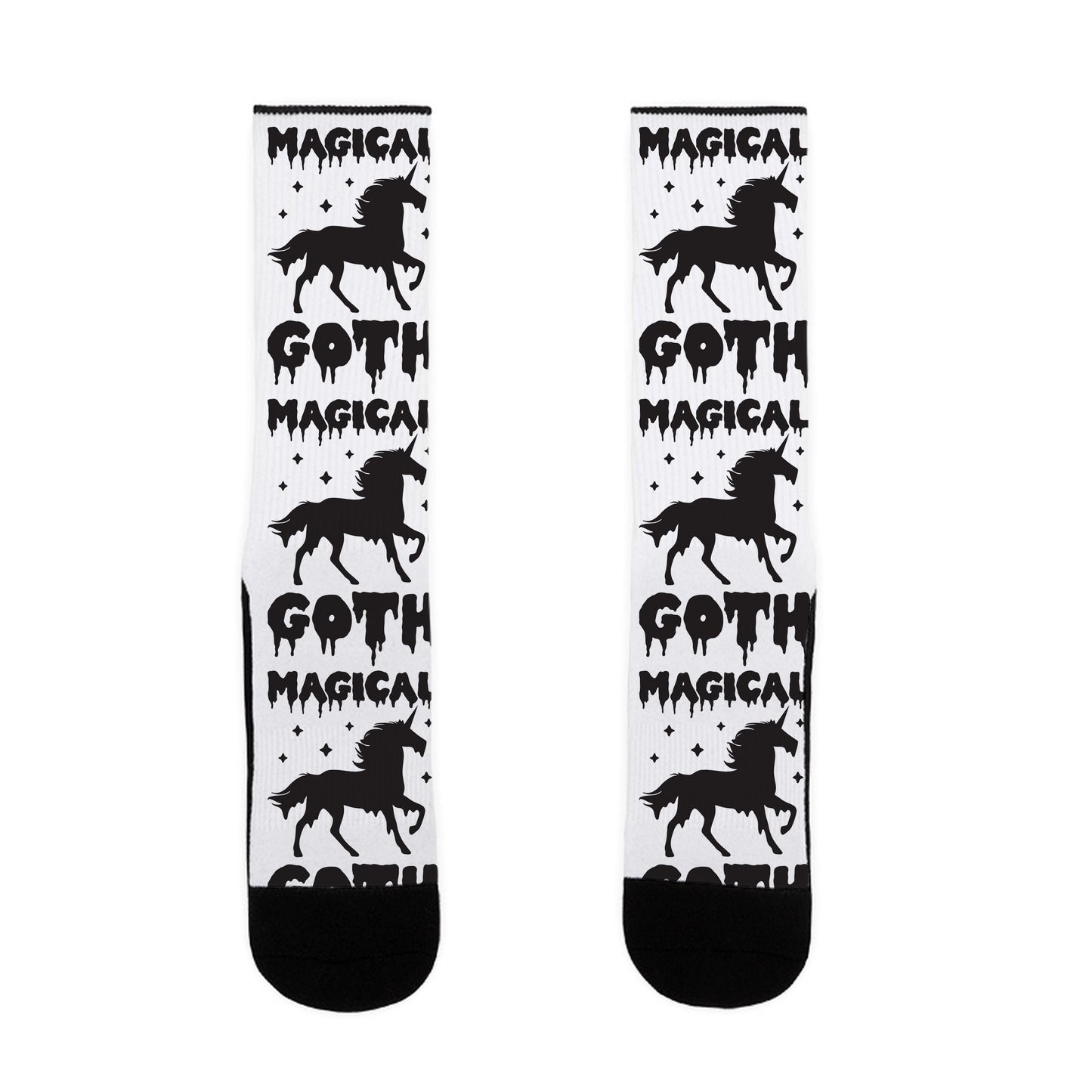 Magical Goth Unicorn Socks