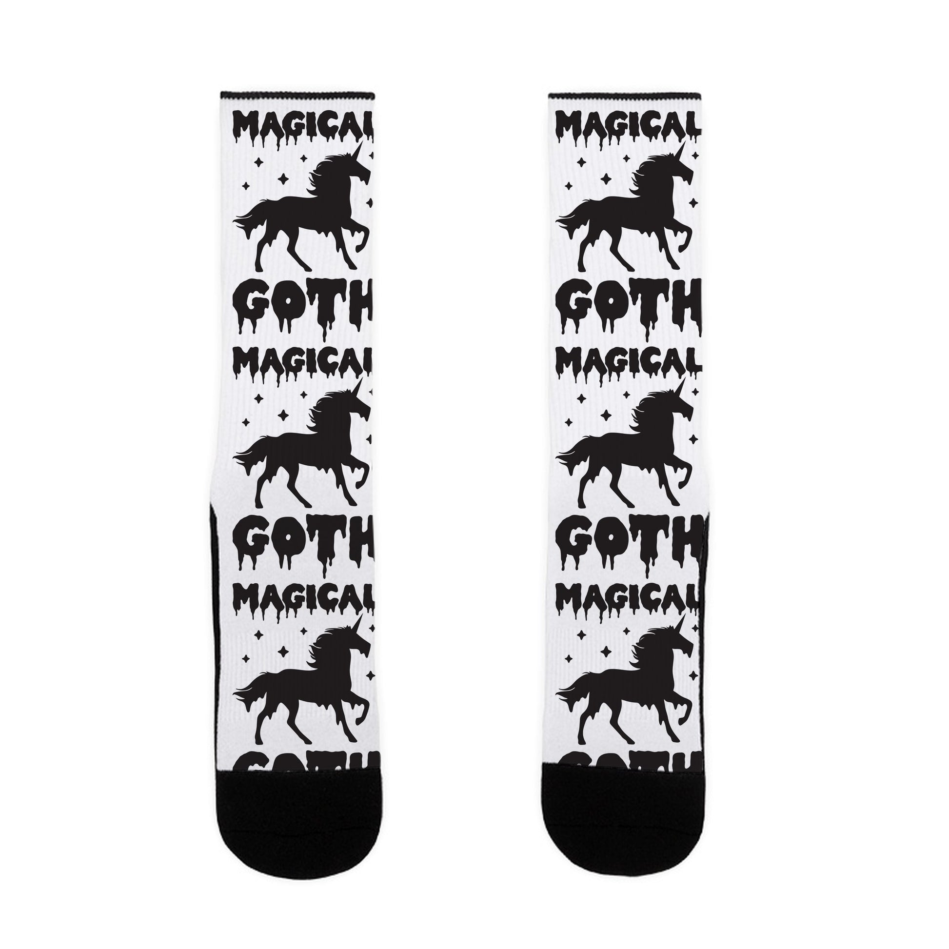 Magical Goth Unicorn Socks