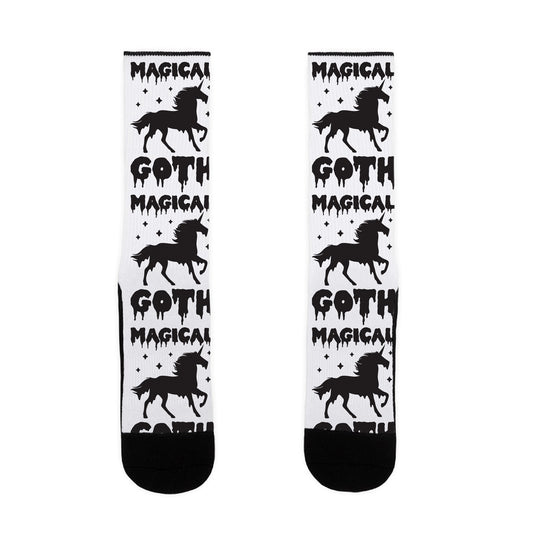 Magical Goth Unicorn Socks