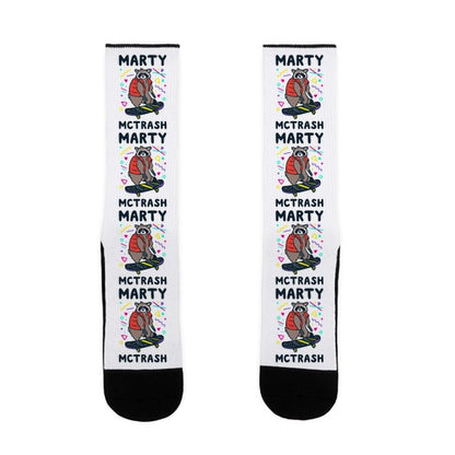 Marty McTrash Raccoon Parody Socks