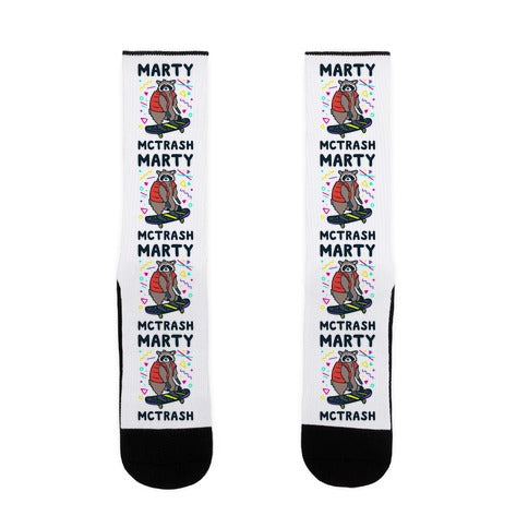 Marty McTrash Raccoon Parody Socks
